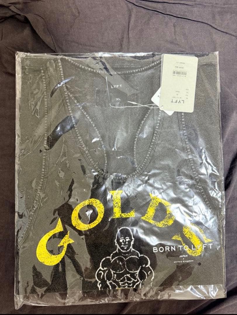 【即完売品】LÝFT × GOLD'S GYM タンクトップ XLブラック