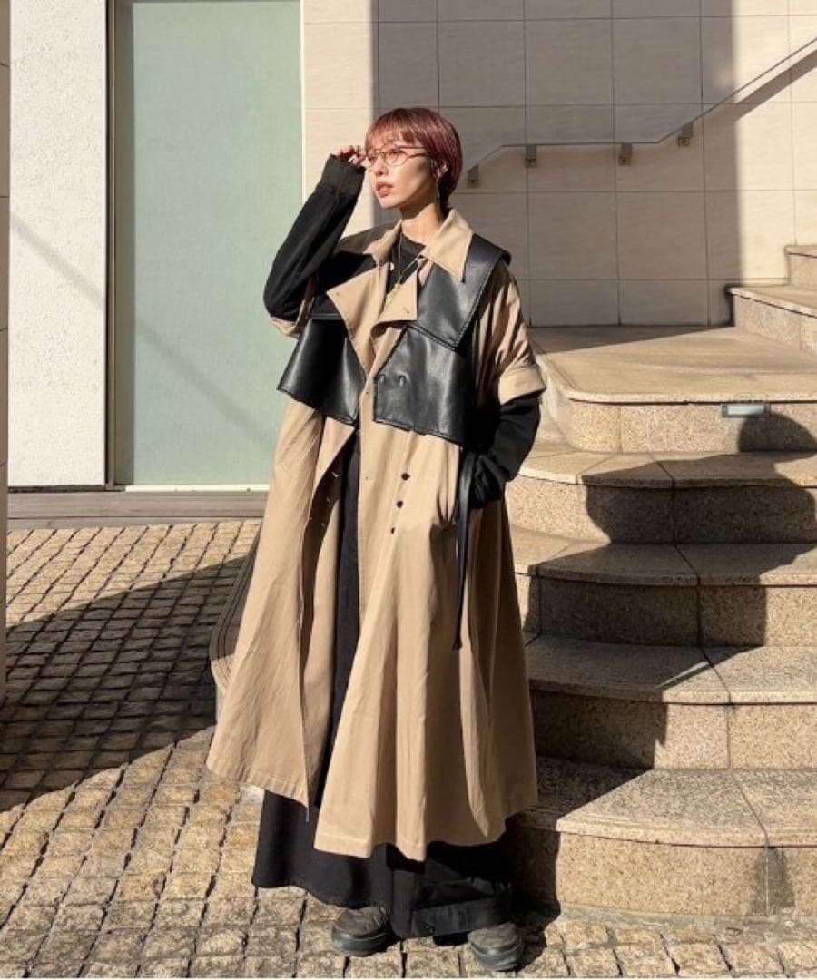 新品 TRENCH MULTI WAY LONG VEST　アメリヴィンテージ