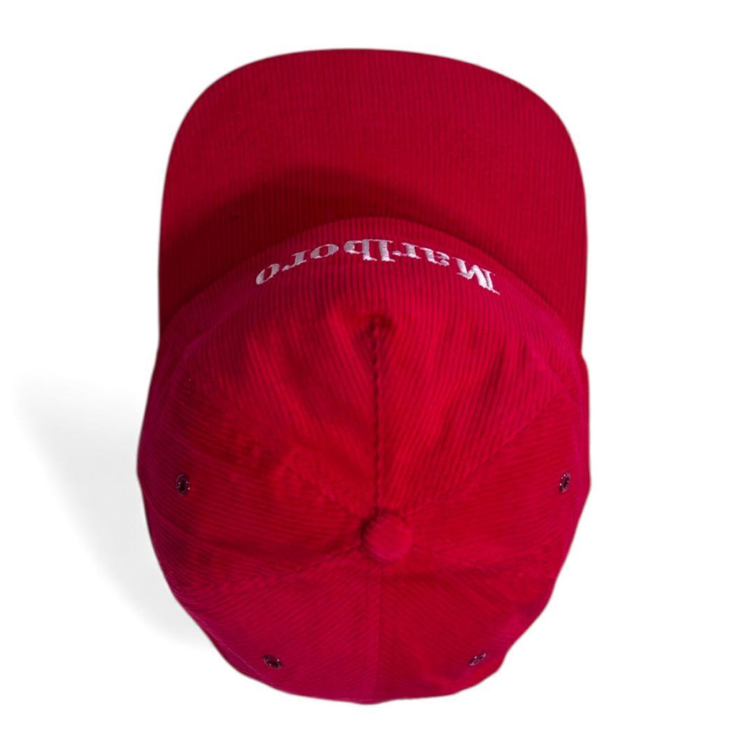 Marlboro マルボロ コーデュロイ キャップ Red CAPハトメ