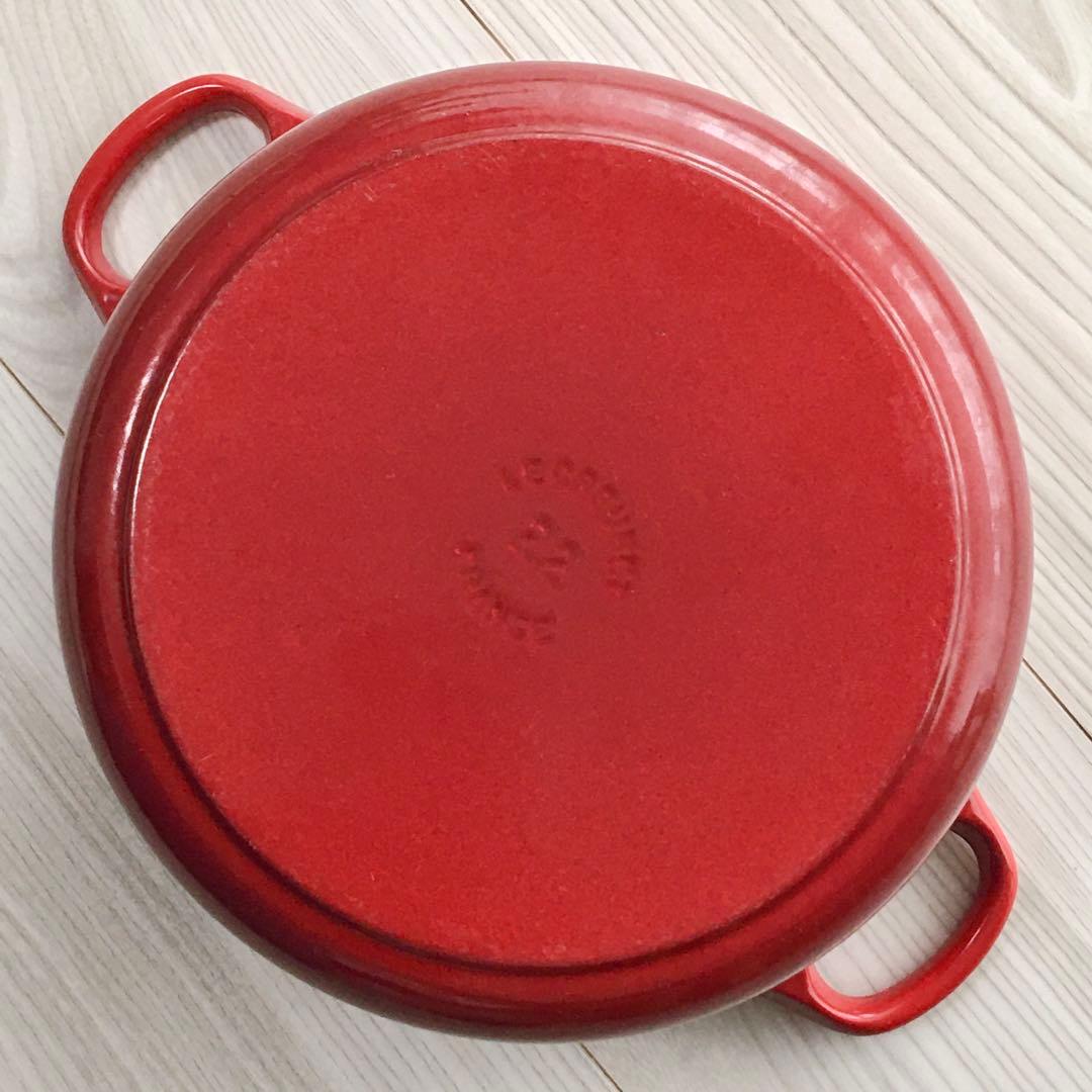 LE CREUSET ル・クルーゼ ココットロンド 22cm レッド/赤 両手鍋
