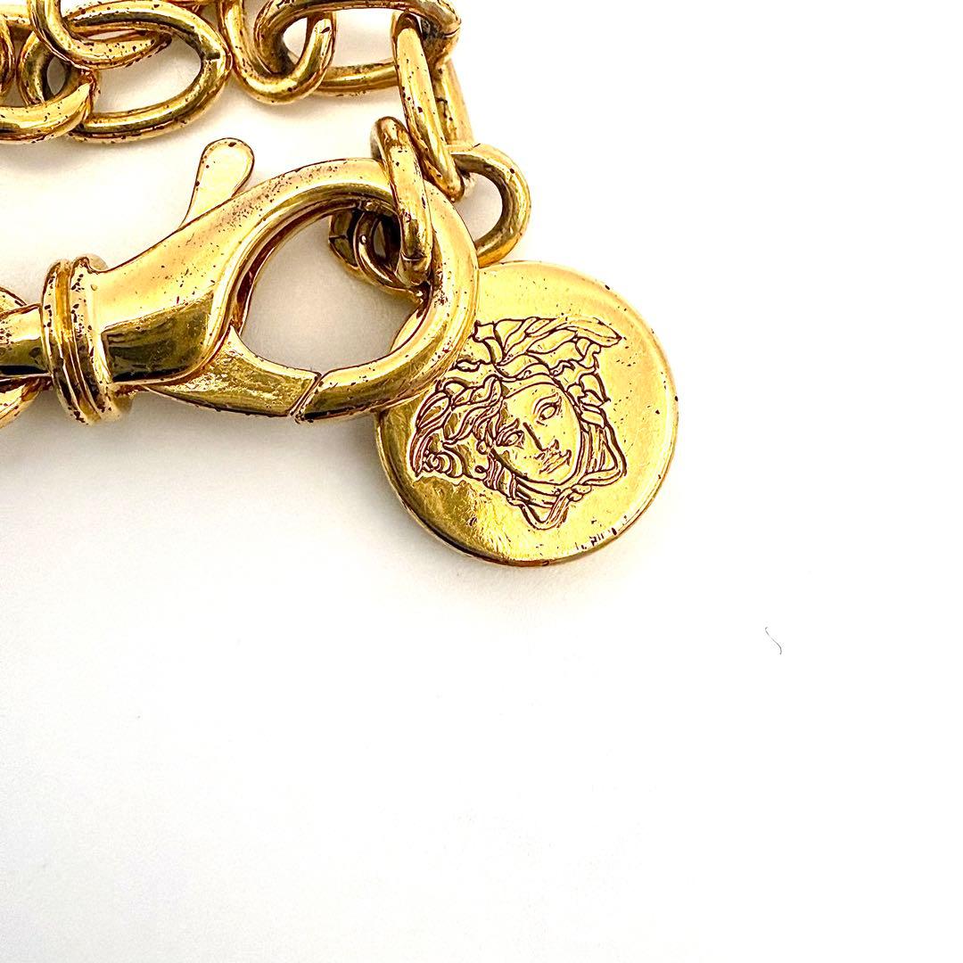 美品 タグ付✨VERSACE ネックレス メデューサ ラインストーン グレカ