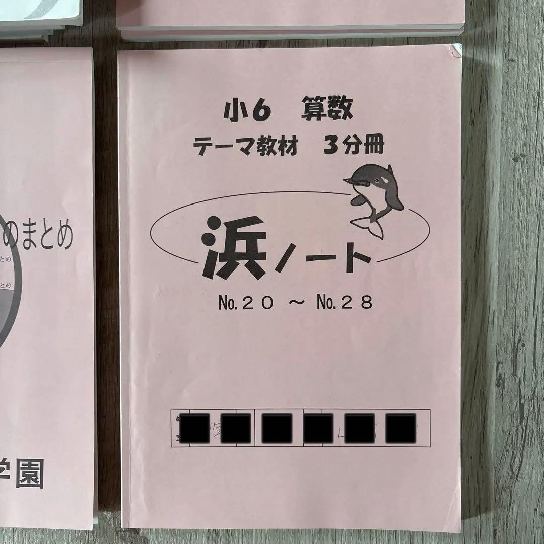 浜学園 小6 算数 演習教材 テーマ教材 まとめ教材 浜ノート テキスト 本