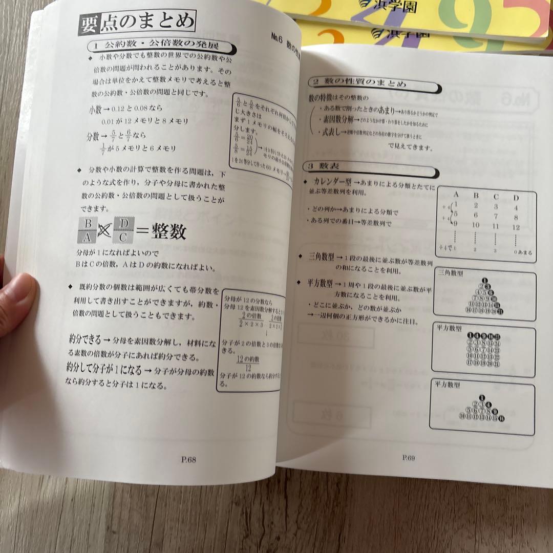 浜学園 小6 算数 演習教材 テーマ教材 まとめ教材 浜ノート テキスト 本