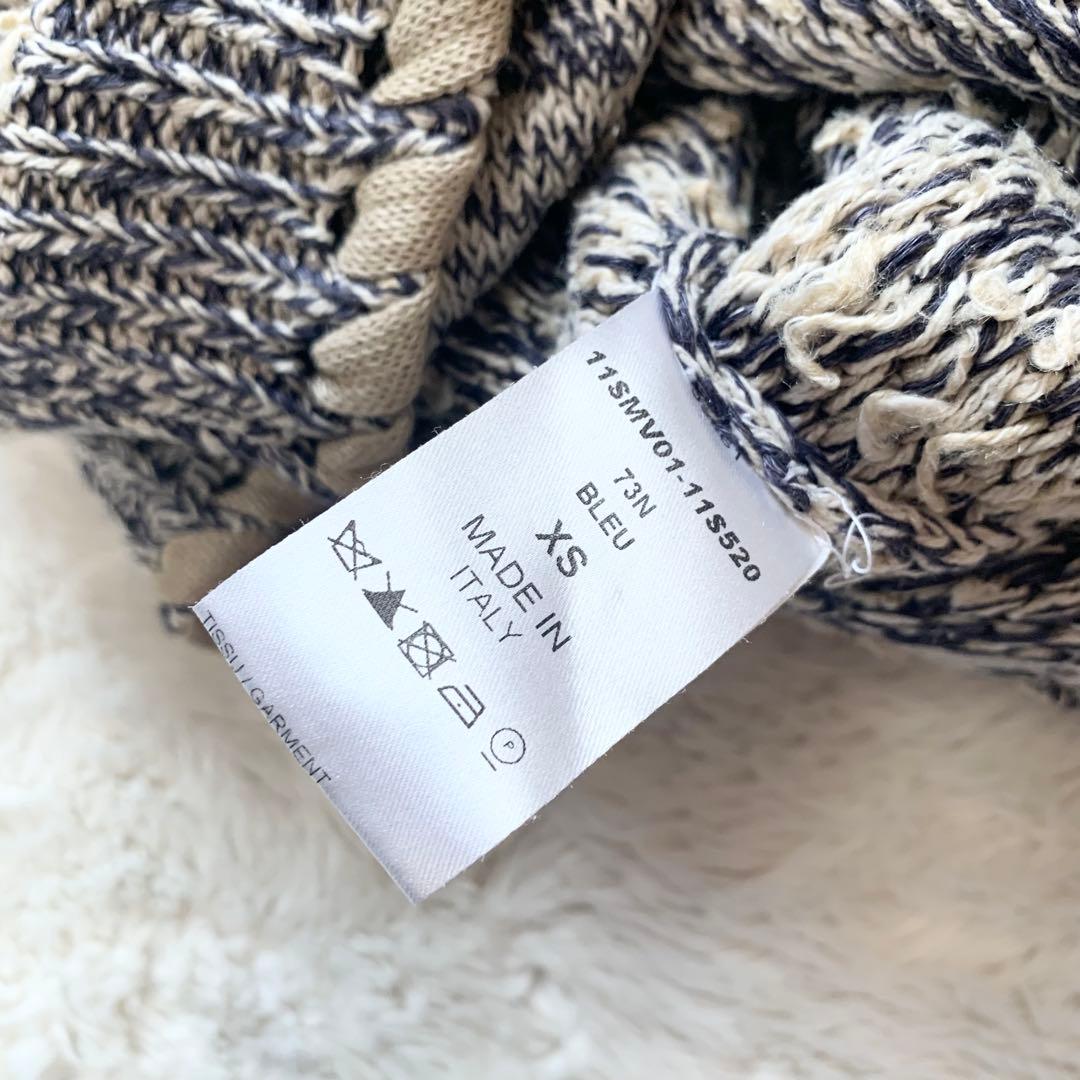Chloe クロエ　コットンシルク　春　リボン　ツイード　カーディガン　S相当