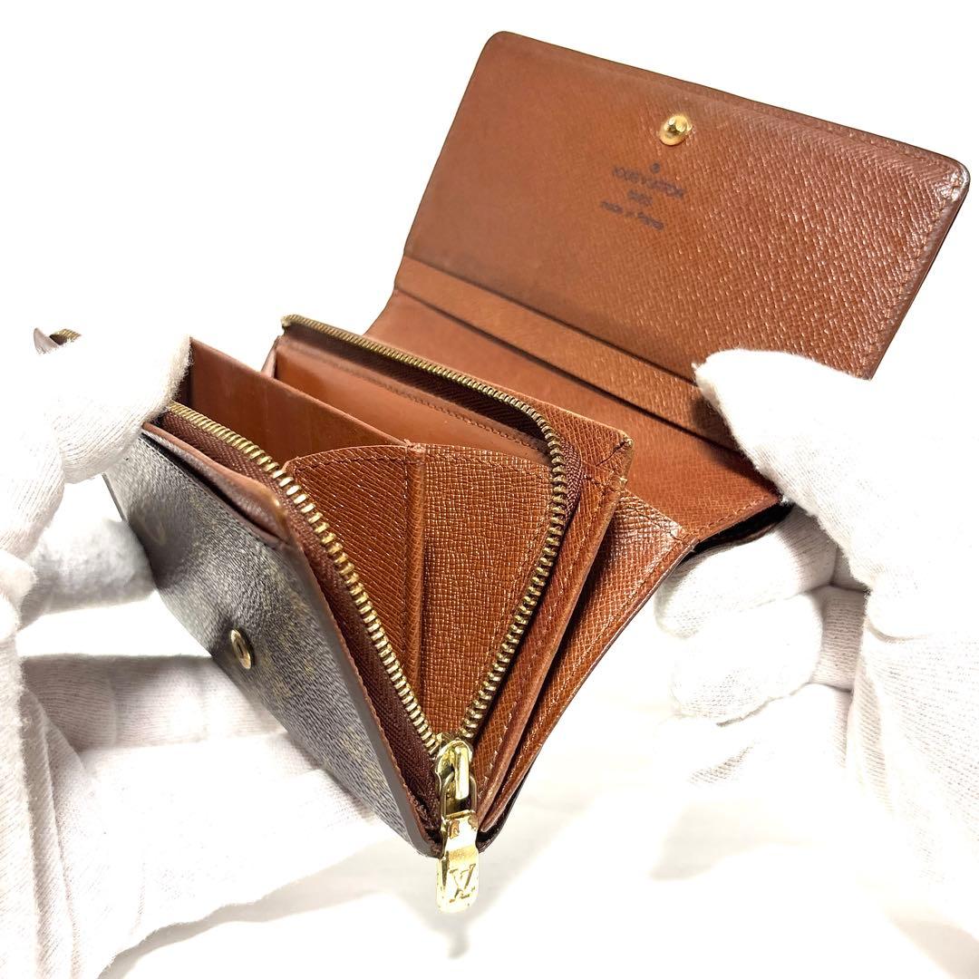 【美品】ルイヴィトン　ポルトモネ ビエトレゾール　モノグラム　二つ折り財布