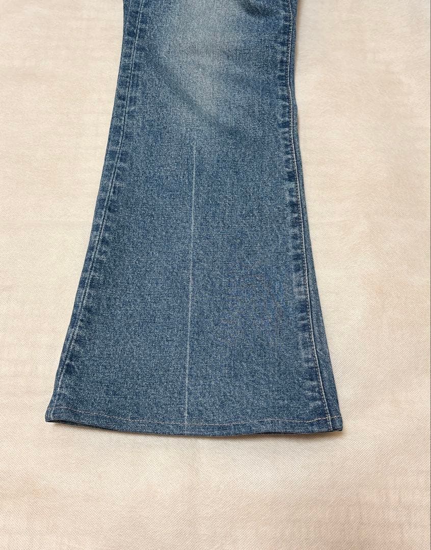 【美品】MOUSSY MVS FLARE 24 ブルー フレアデニム