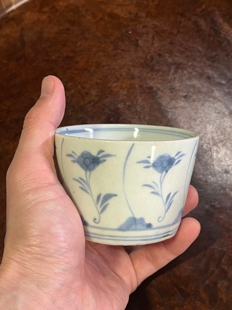古伊万里　蔓草　蔦草　霊芝　立涌　蕎麦猪口　そば猪口　無傷完品　民藝　民芸