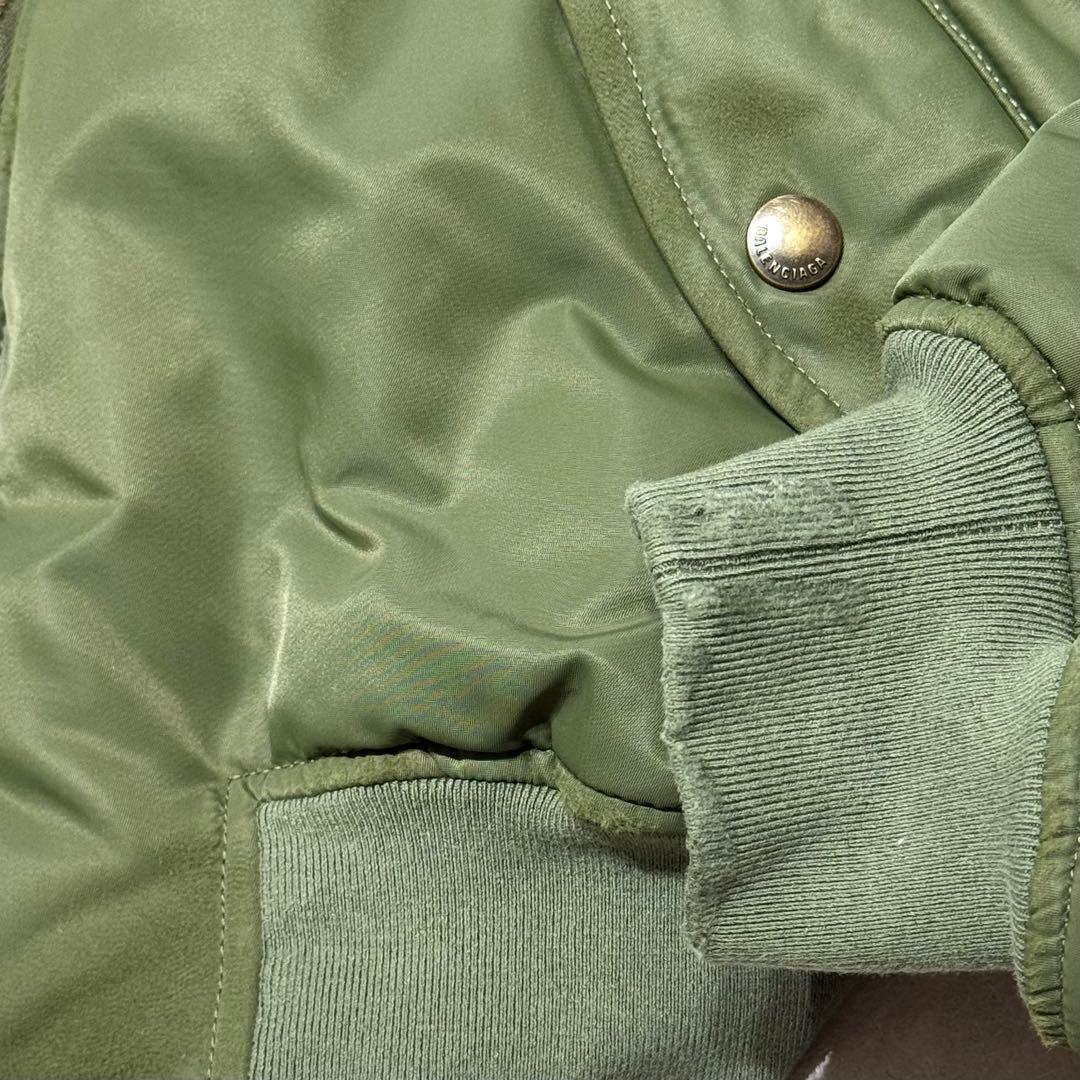 【BALENCIAGA】OFF SHOULDER BOMBER XS