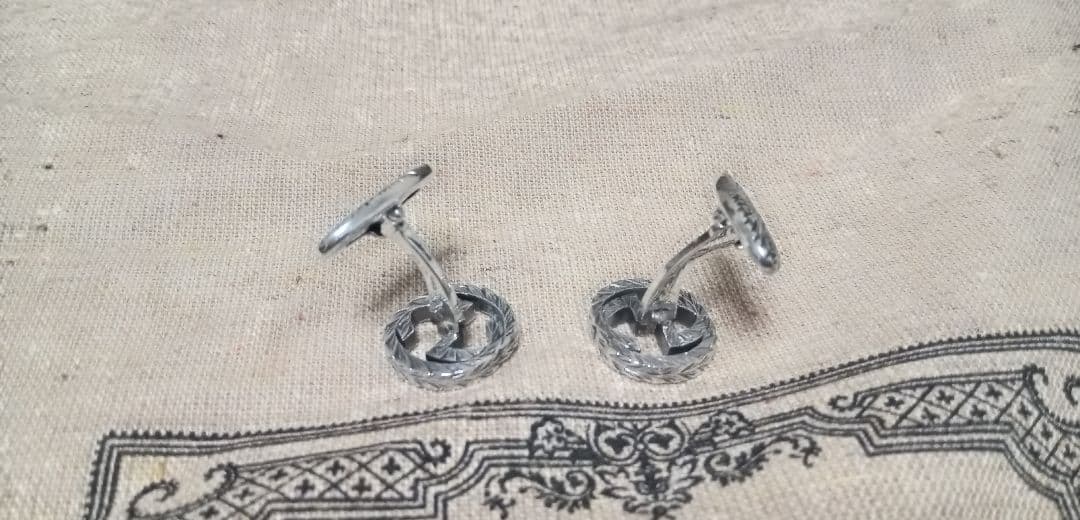 最終値下　GUCCI レア　カフス　シルバー　インターロッキング　カフリンクス