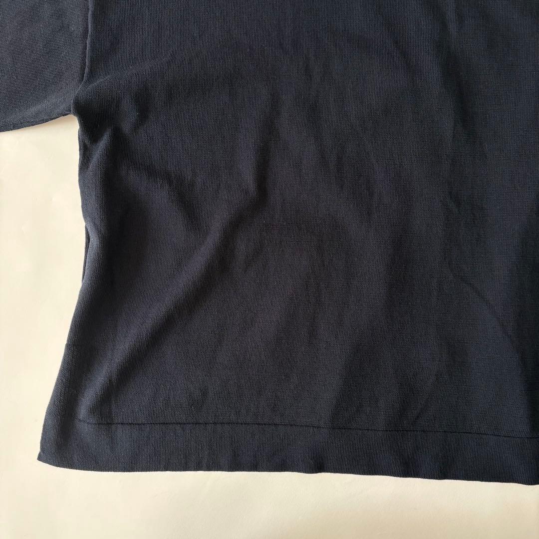IENA ドライコットン Vネックカーディガン 24ss ネイビー