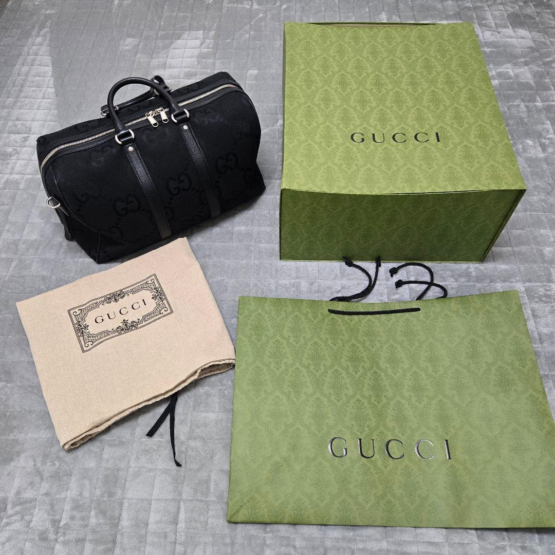 GUCCI　ジャンボGGキャンバスボストンバッグ739581FABRP-1000