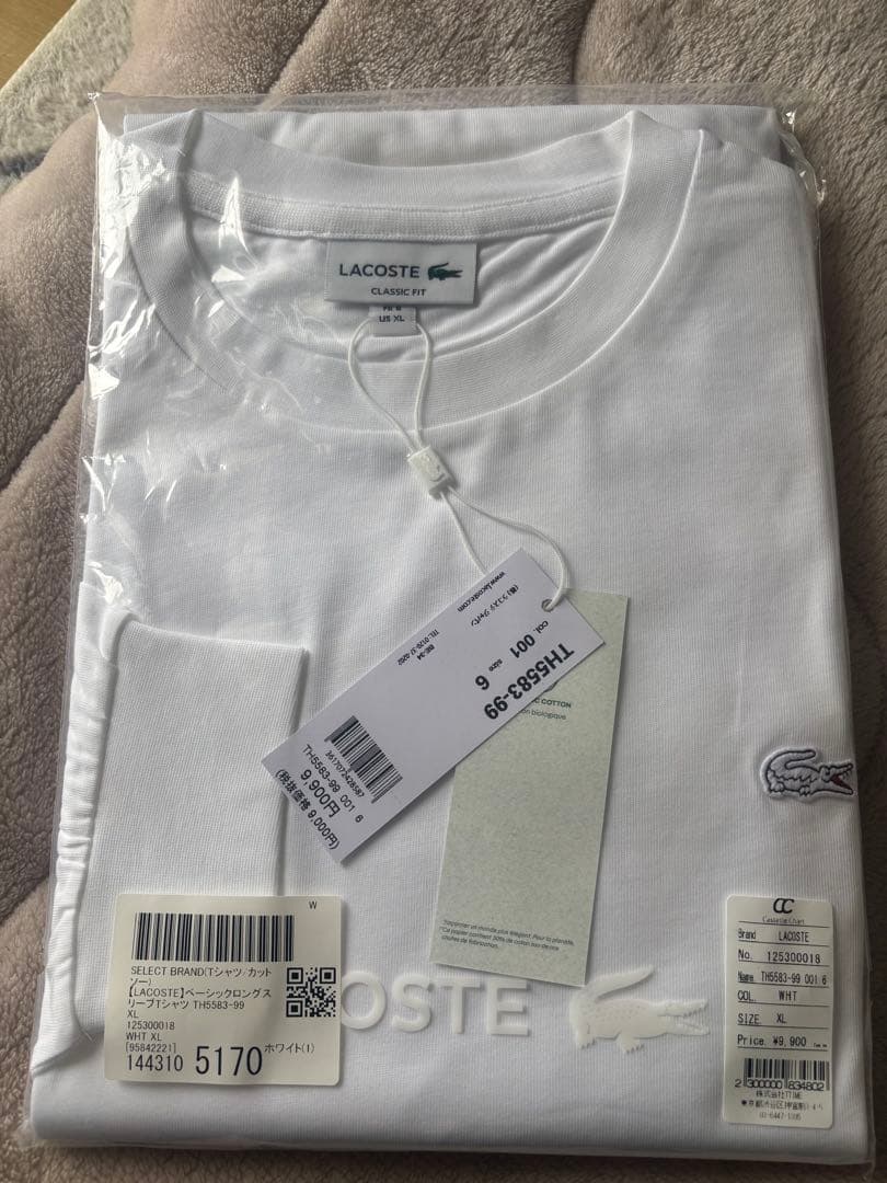 LACOSTE クルーネック Tシャツ Mサイズ 新品