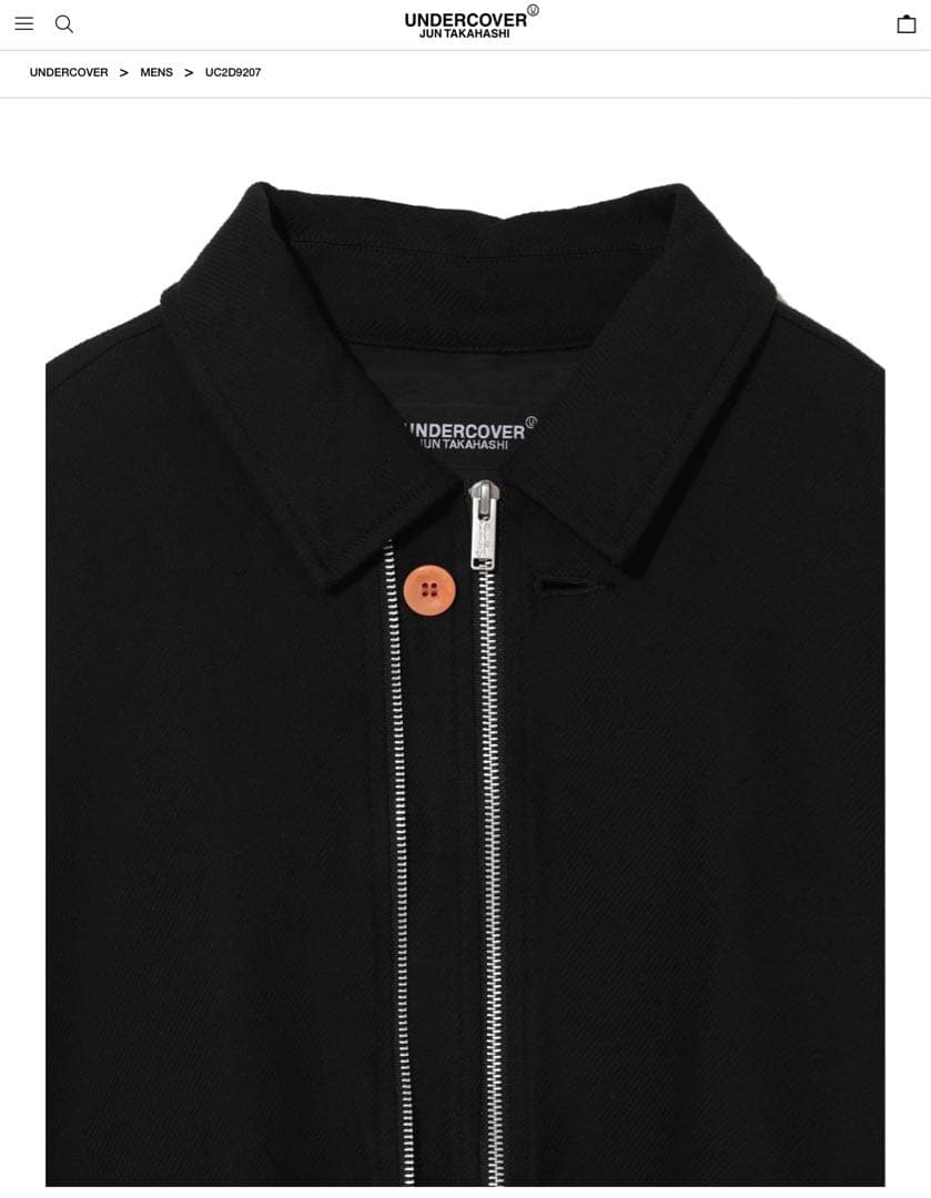 UNDERCOVER 25SS Coカルゼ裾タチキリブルゾン 黒