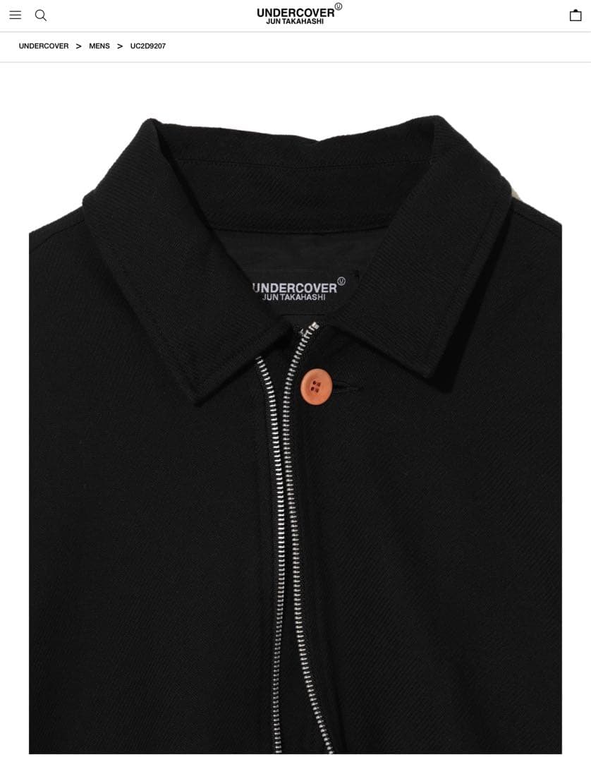 UNDERCOVER 25SS Coカルゼ裾タチキリブルゾン 黒