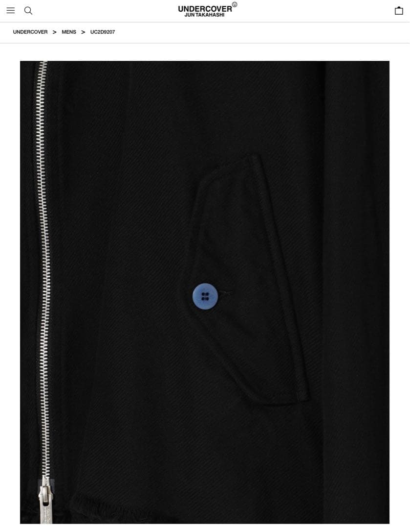 UNDERCOVER 25SS Coカルゼ裾タチキリブルゾン 黒