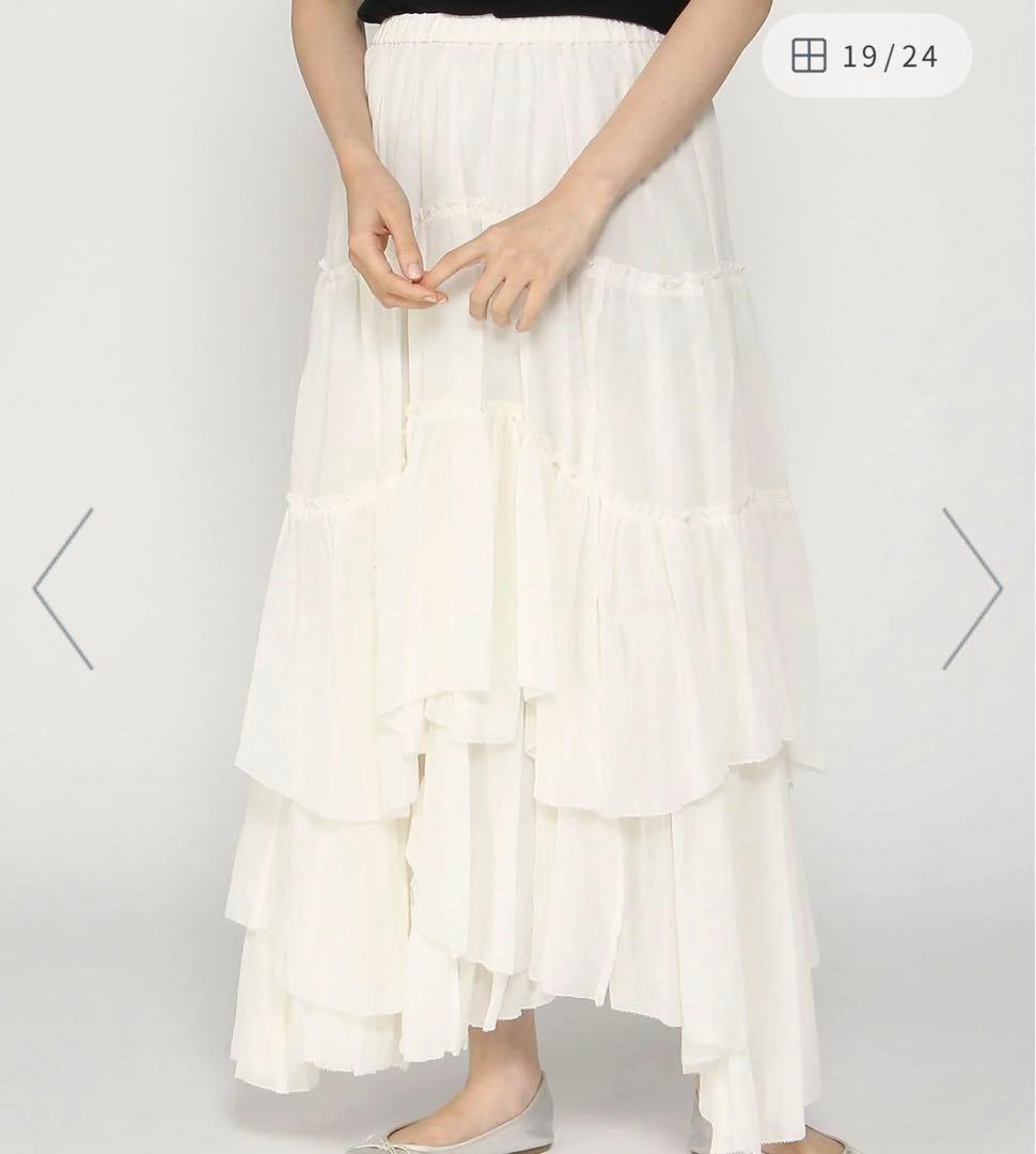 完売　新品　未使用　CASA FLINE コットンティアードスカート