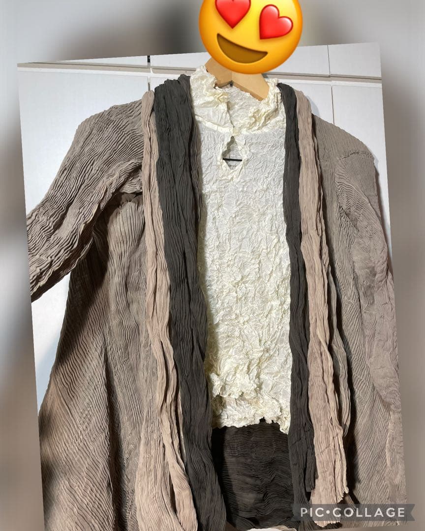 ISSEY MIYAKE クシュクシュトップス アイボリー系色 イッセイミヤケ