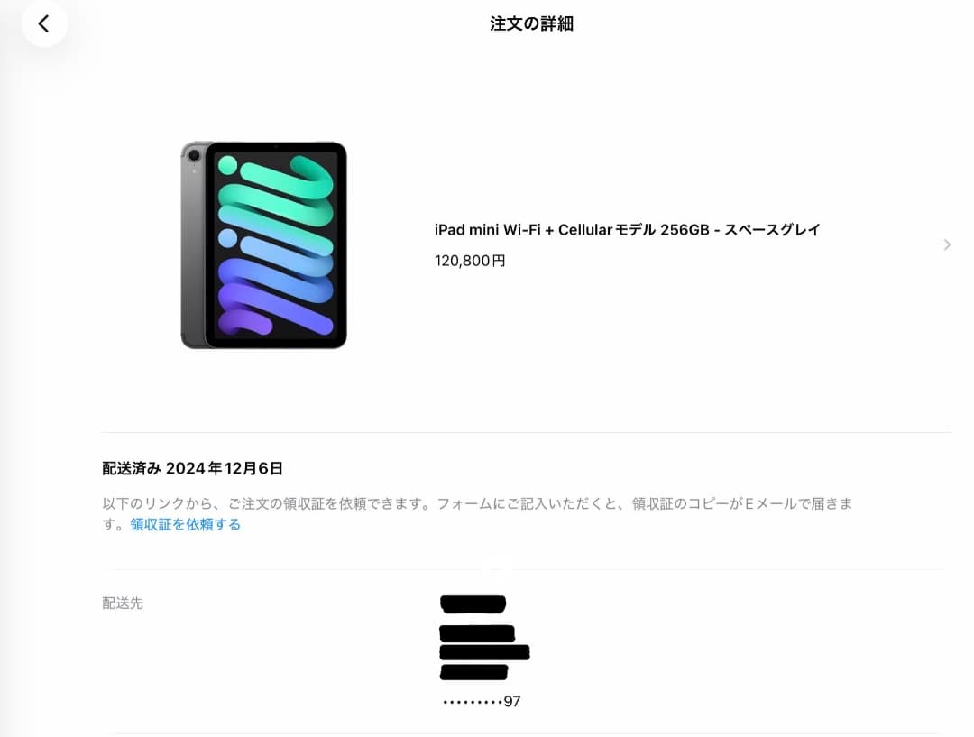 iPad mini Cellular 256GB 第7世代（A17pro）
