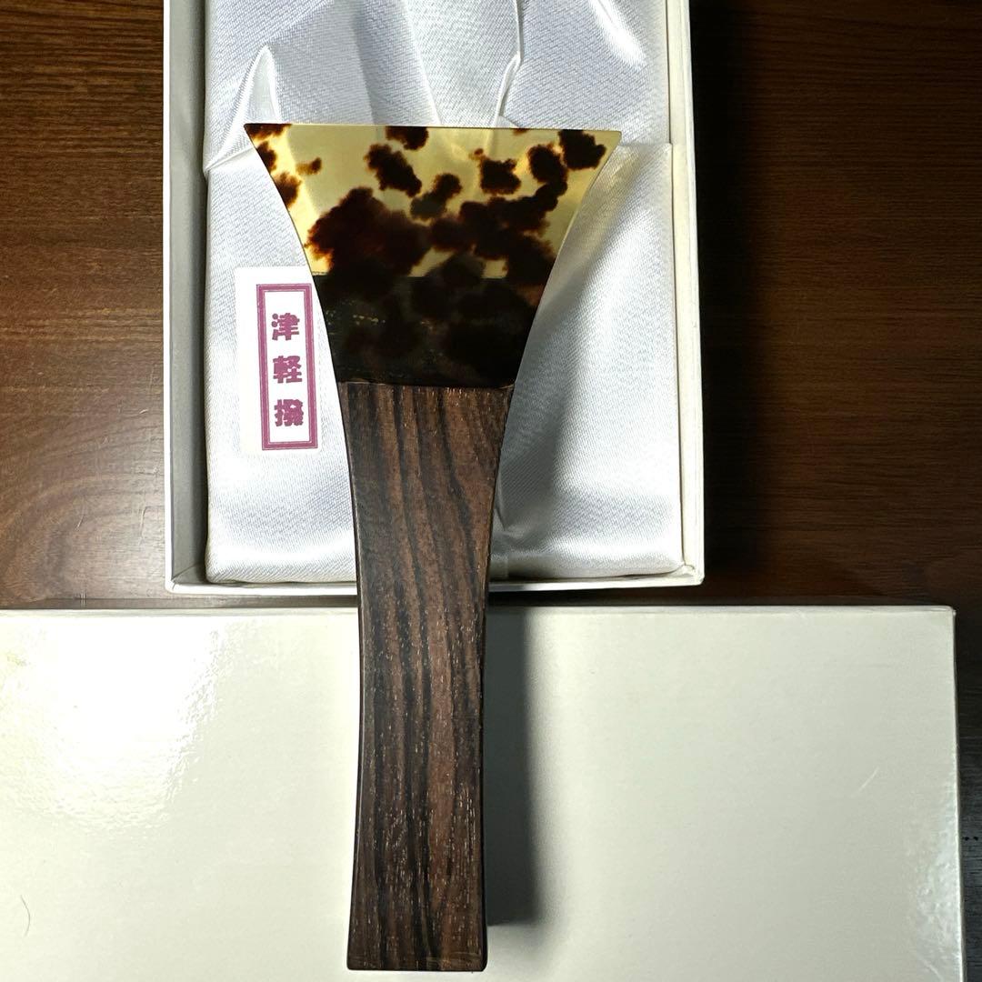 m*e様 津軽三味線用　中古鼈甲撥　手元黒檀 no.2
