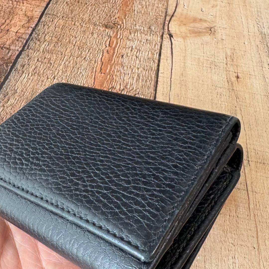 グッチ GGマーモント 三つ折り財布 小銭入れ ダブルG ブラック