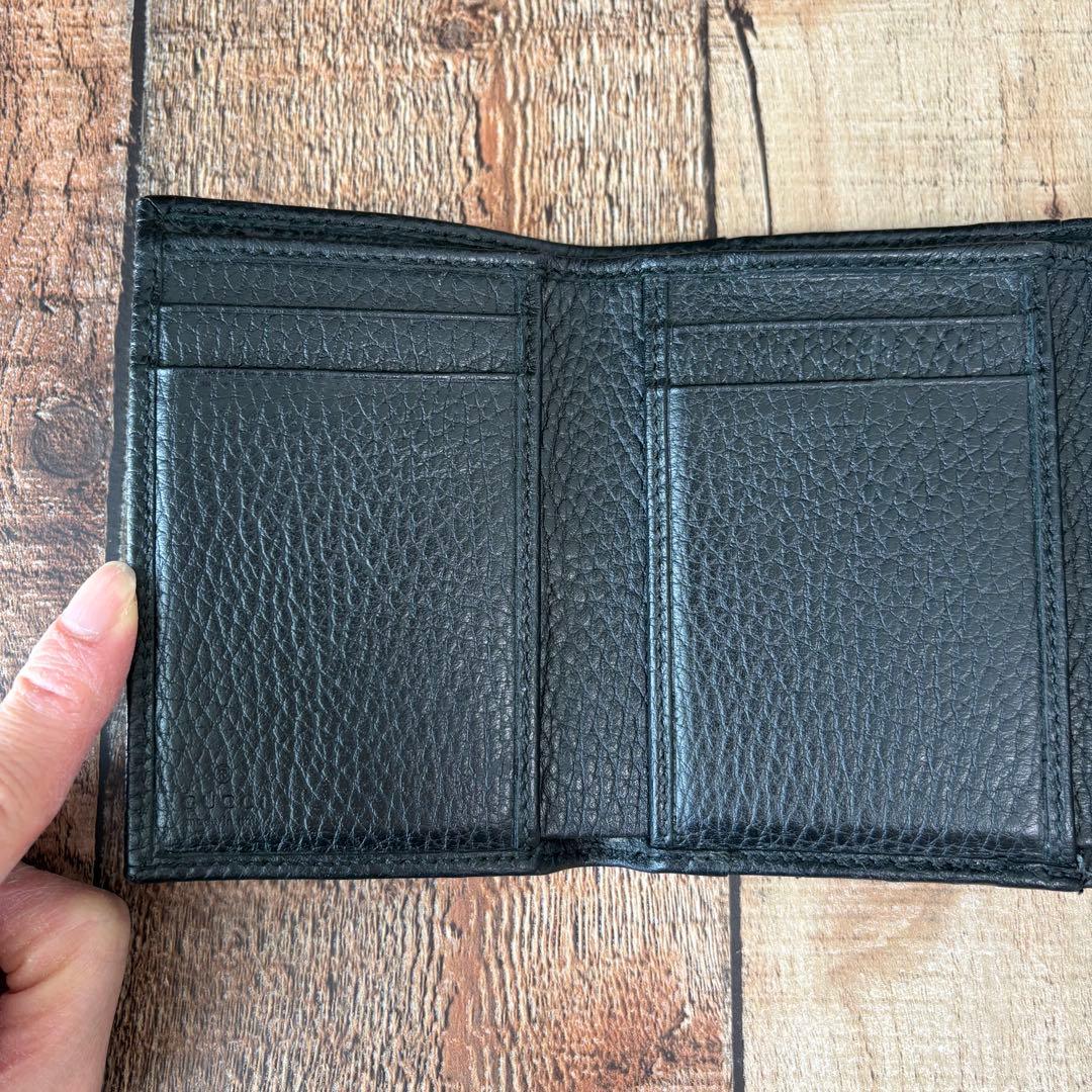 グッチ GGマーモント 三つ折り財布 小銭入れ ダブルG ブラック