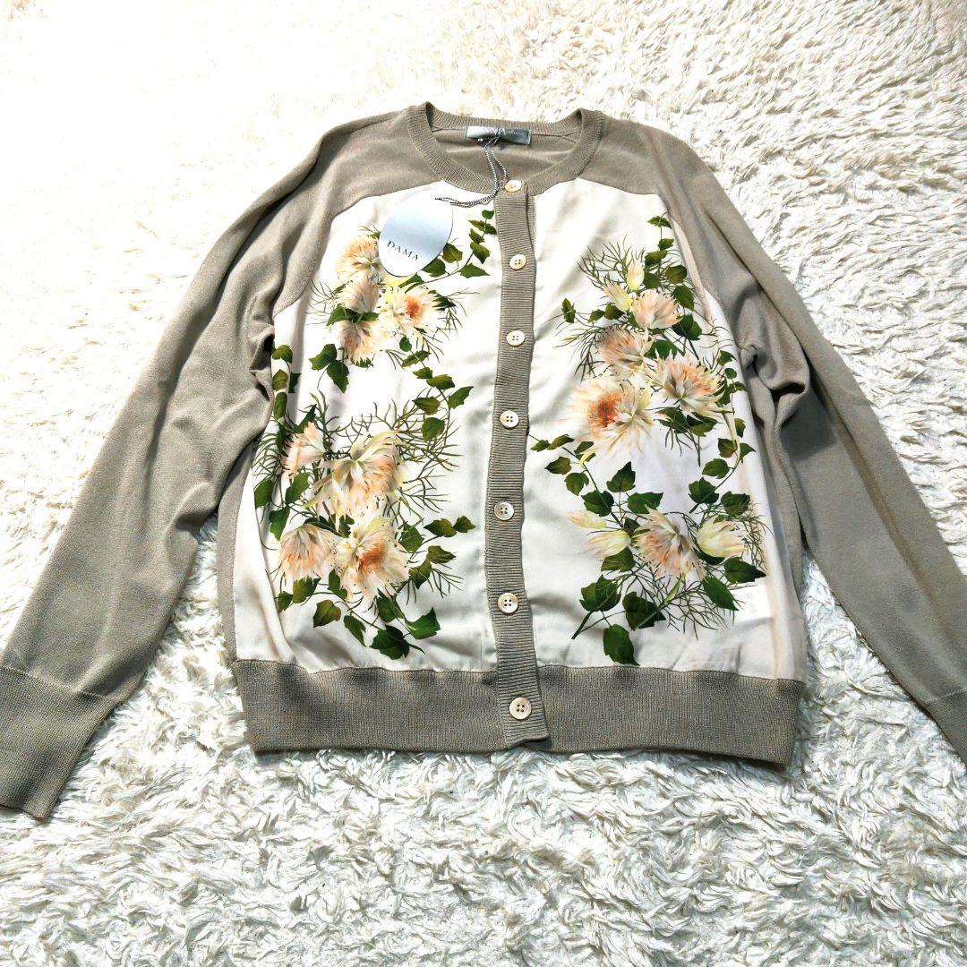 未使用タグ付 DAMACollection レディース カーディガン 花柄 XL