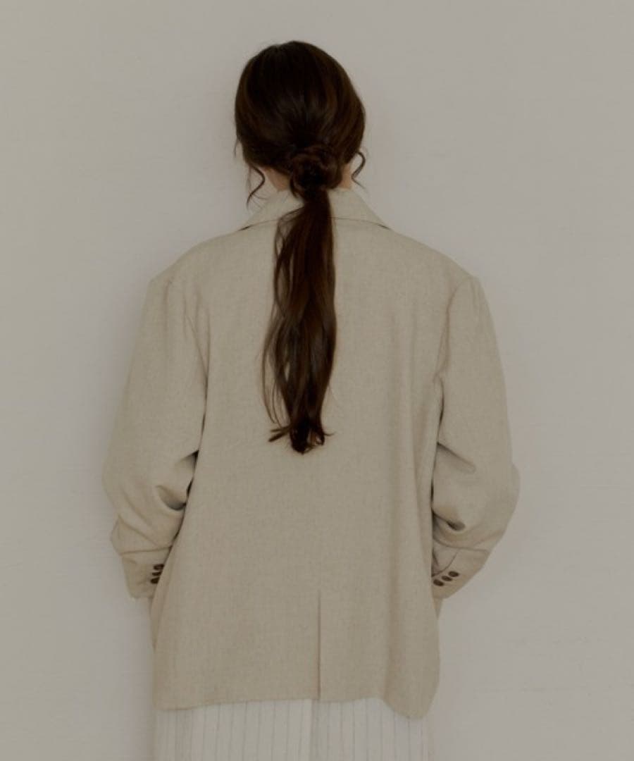 【新品 未使用】OLUN linen blend jacket アイボリー M