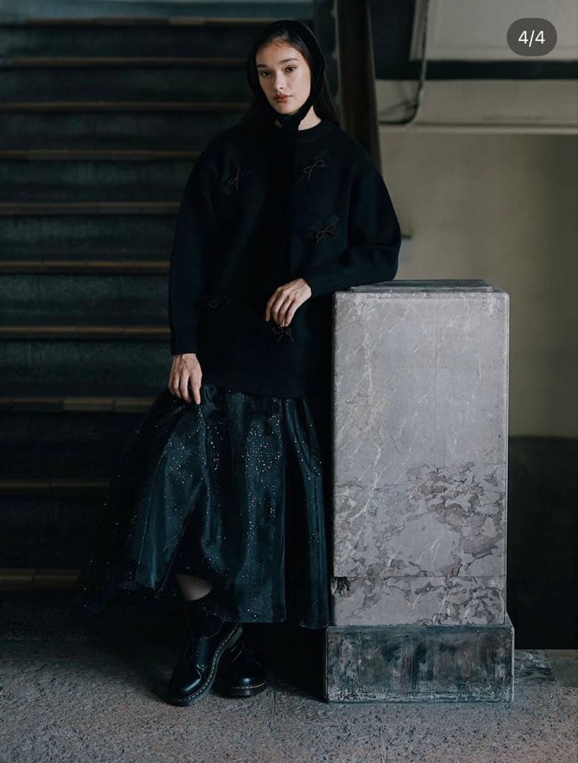 リンカブル　linkable shimmer tulle skirt