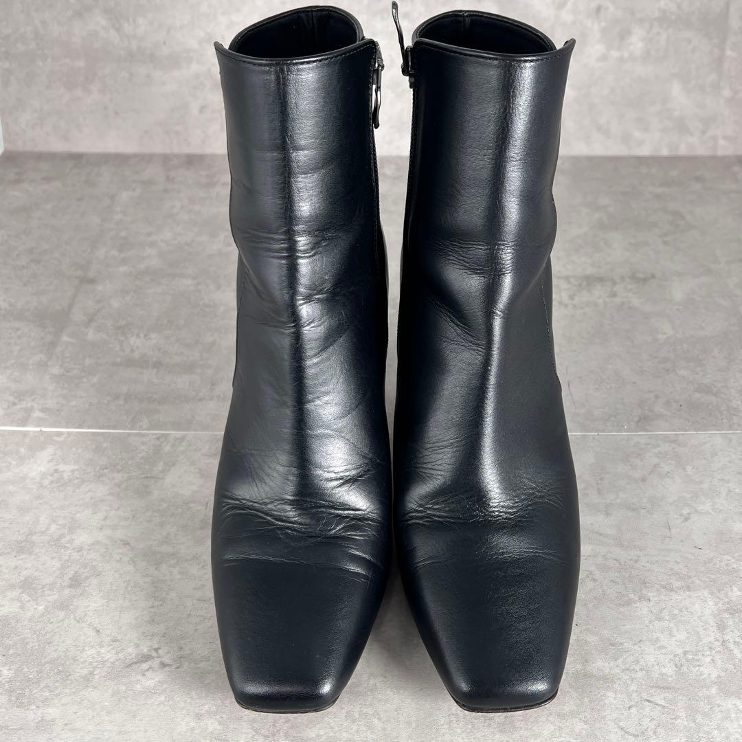 【美品】DIANA ダイアナ ショートブーツ ブラック スクエアトゥ23.5cm