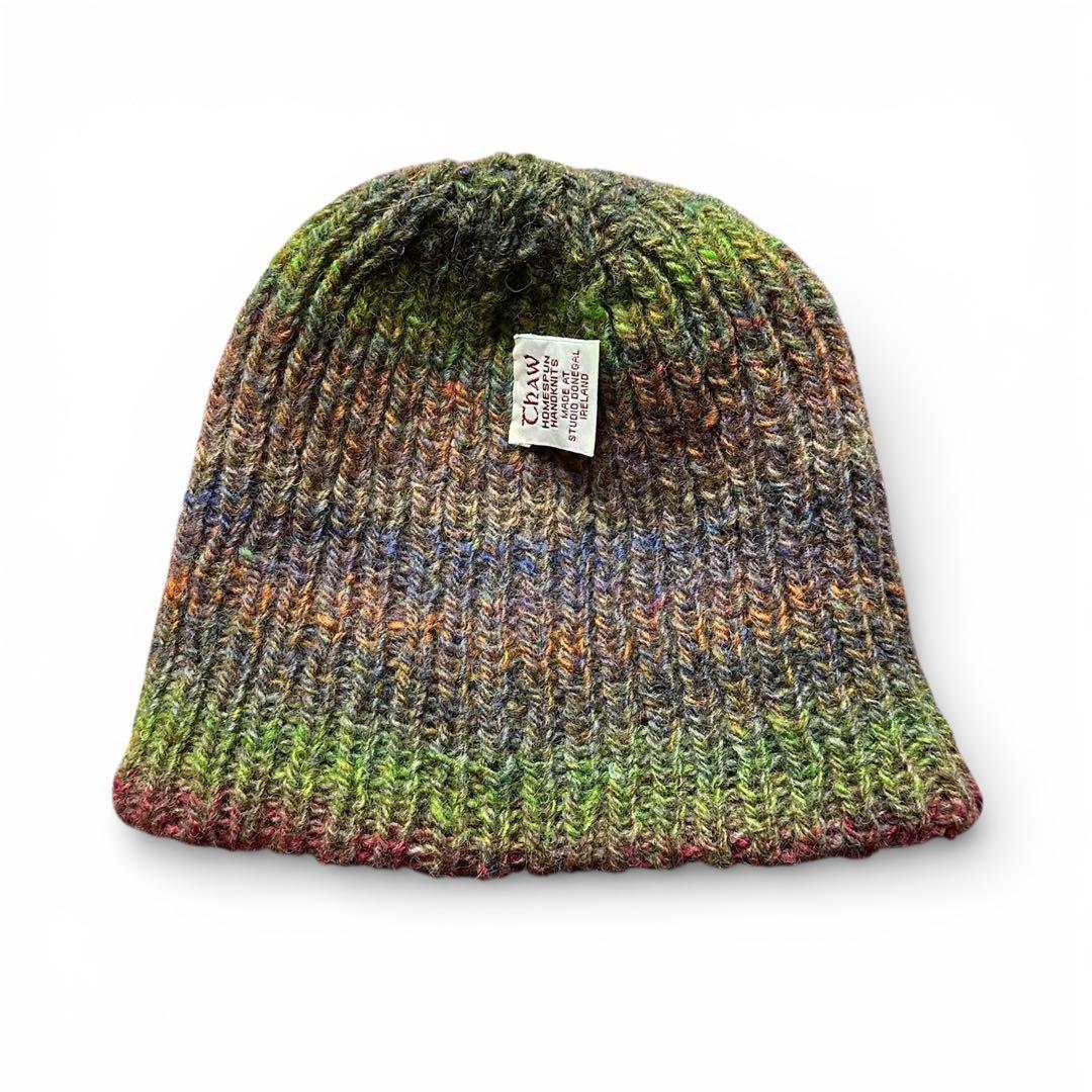 90s VINTAGE HANDKNITS アイルランド製 カラフル ニット帽