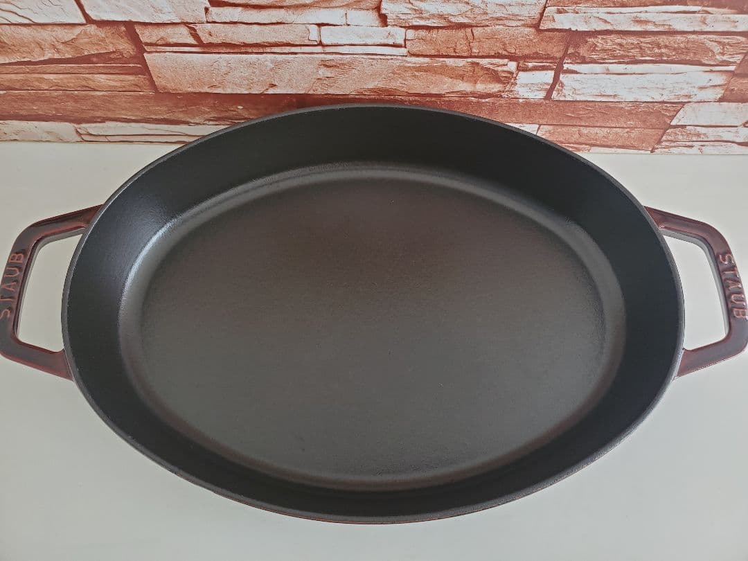 【極美品】staub オーバル ホットプレート 33cm大型