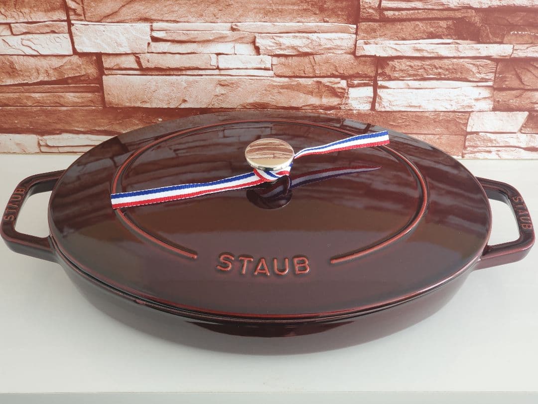 【極美品】staub オーバル ホットプレート 33cm大型