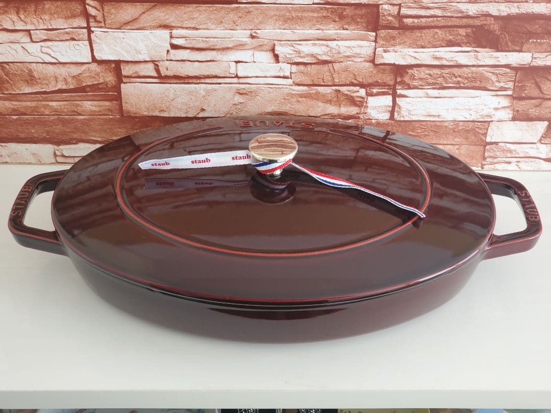 【極美品】staub オーバル ホットプレート 33cm大型