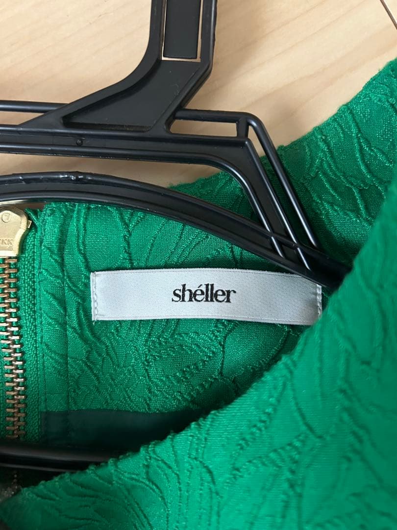 sheller フラワージャガードワンピース
