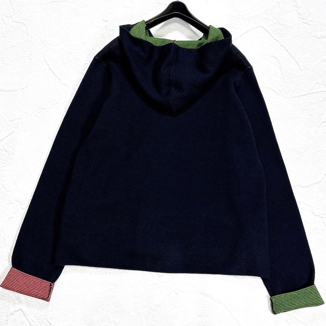 美品✨パラスパレス　ニット　パーカー　カーディガン　アシンメトリー　洗える　配色