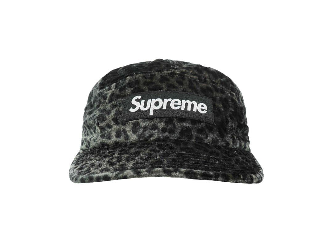 帽子 Supreme Leopard Velvet Camp Cap 24ss