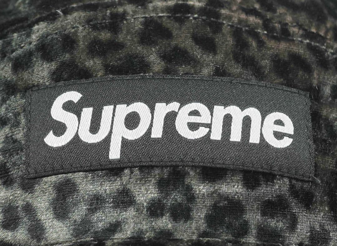 帽子 Supreme Leopard Velvet Camp Cap 24ss