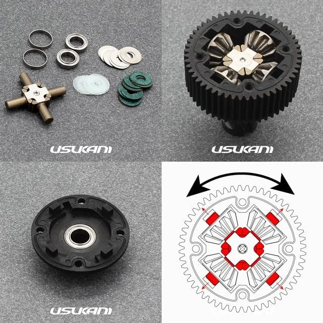 YOKOMO 樹脂製ギヤデフユニット＆USUKANI LSDコンバージョンセット