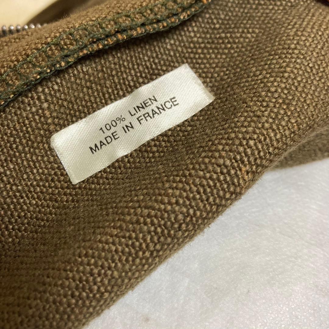 APC トートバッグ ヴィンテージ 90年代 カーキ アーペーセー リネン 麻