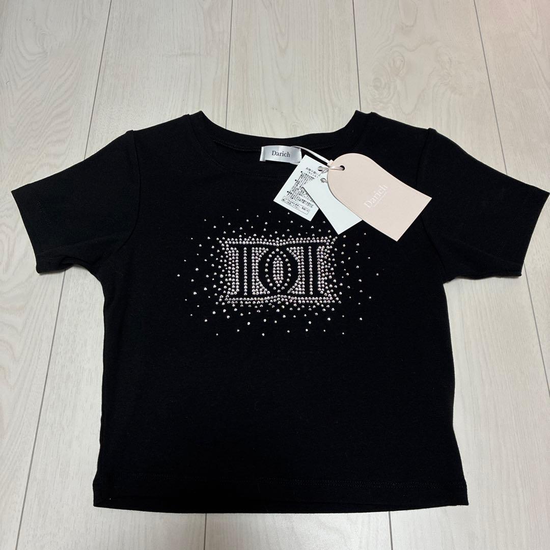 Darich シャイニーDDロゴコンパクトTシャツ ブラック ダーリッチ