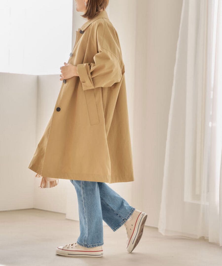 JOURNAL STANDARD ハイカウントワイドステンカラーコート　ベージュ