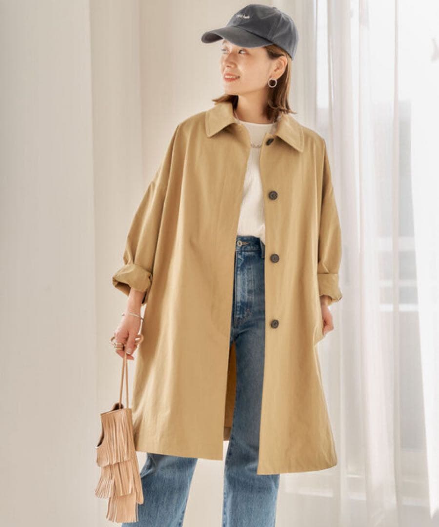 JOURNAL STANDARD ハイカウントワイドステンカラーコート　ベージュ