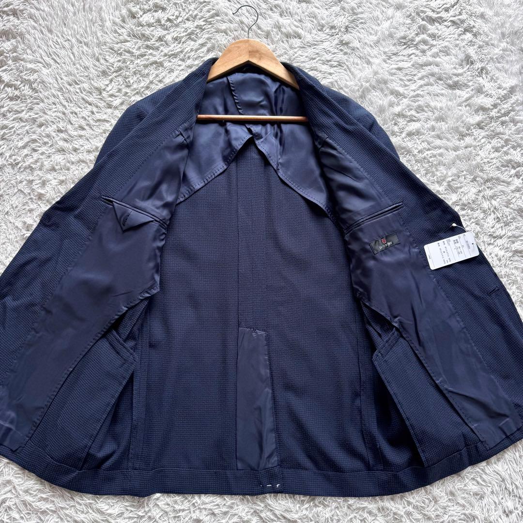 新品タグ付き　BEST OF BEST　麻混　テーラードジャケット　ネイビー　L