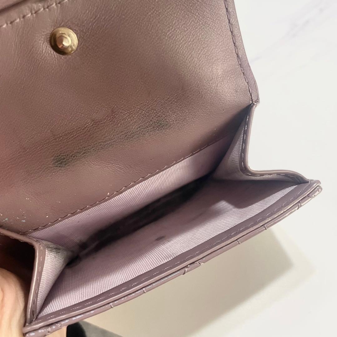Lady Dior Lotus 三つ折財布 ラベンダーピンク