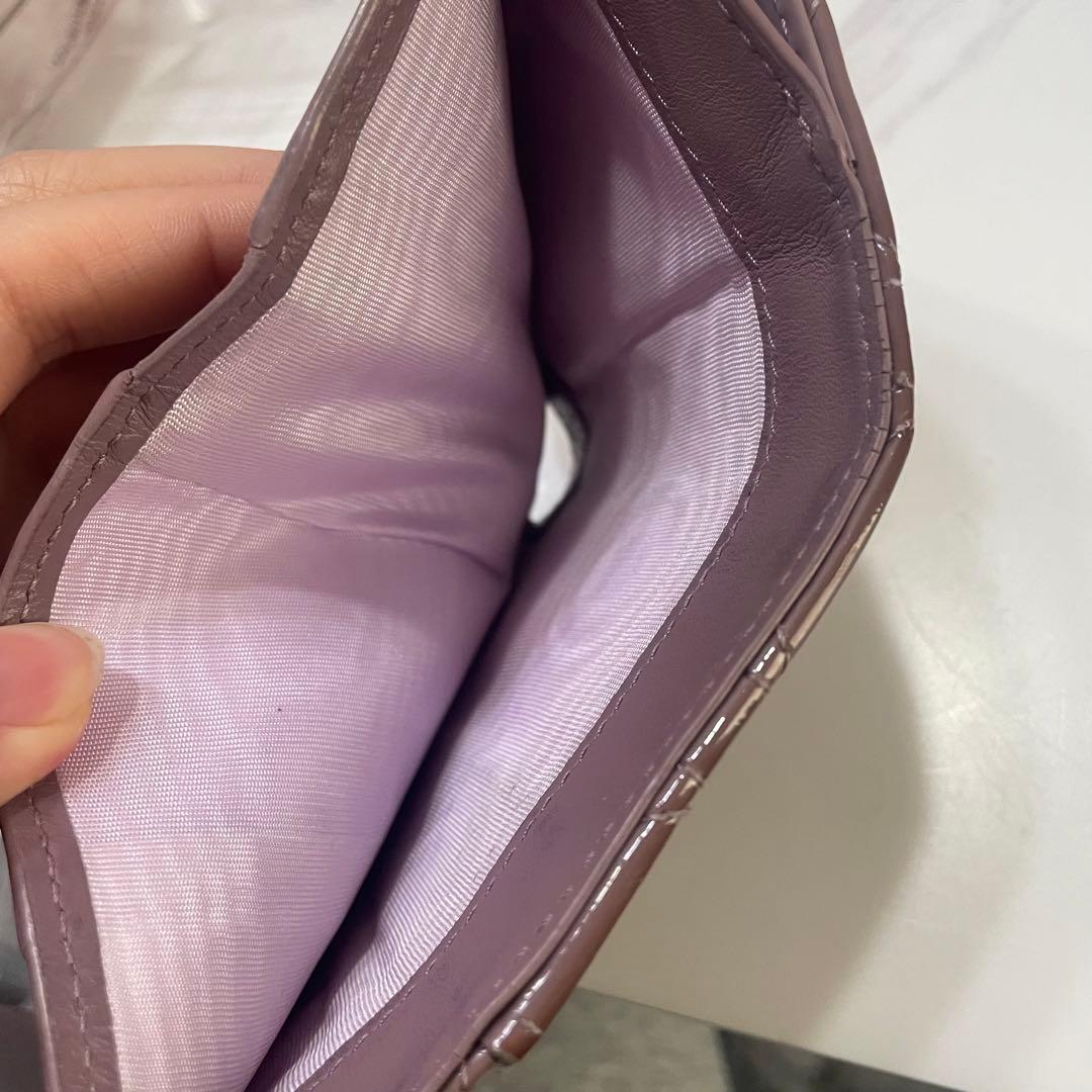 Lady Dior Lotus 三つ折財布 ラベンダーピンク