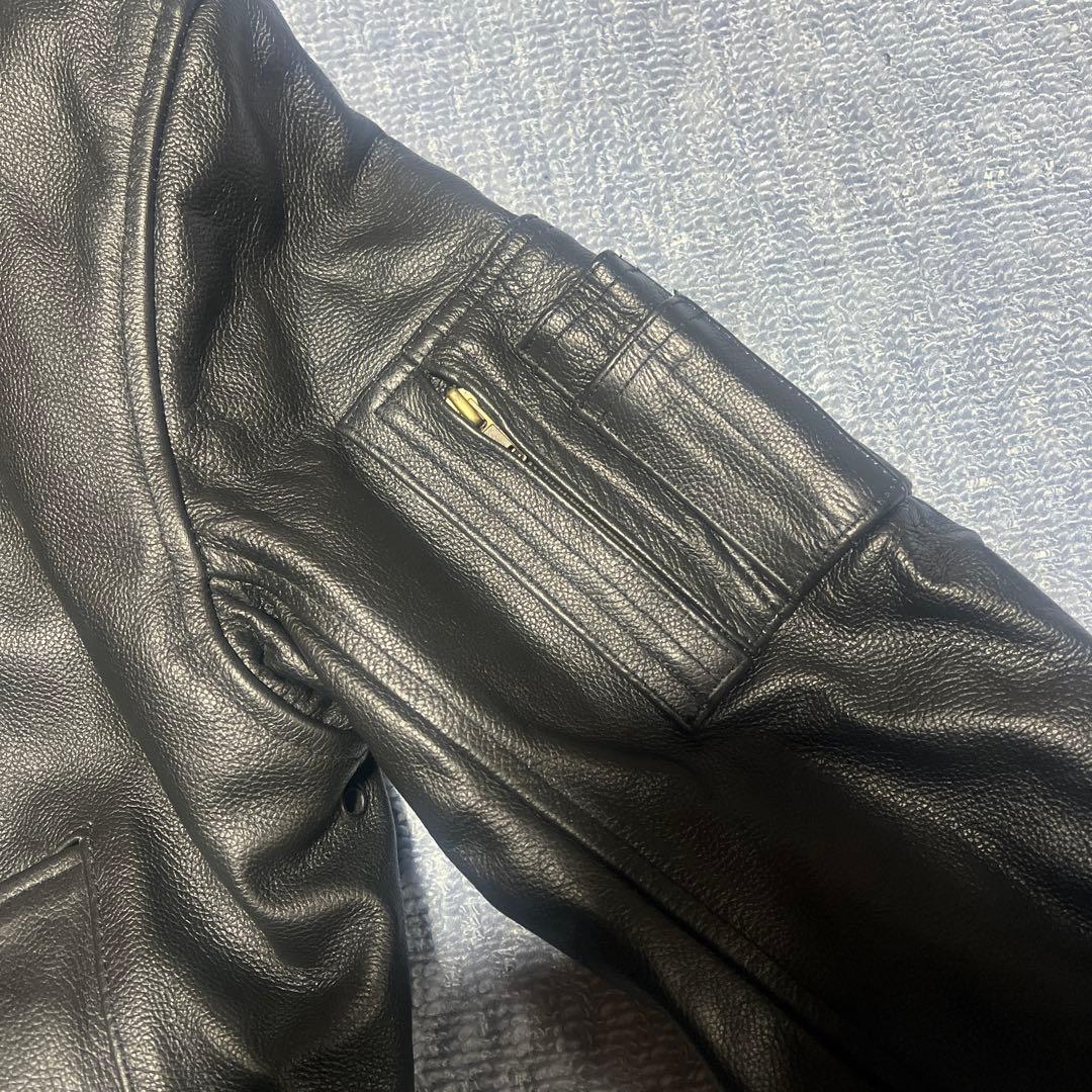希少 JOHN OWNBEY レザーMA-1 本革 牛革 フライト S 美品