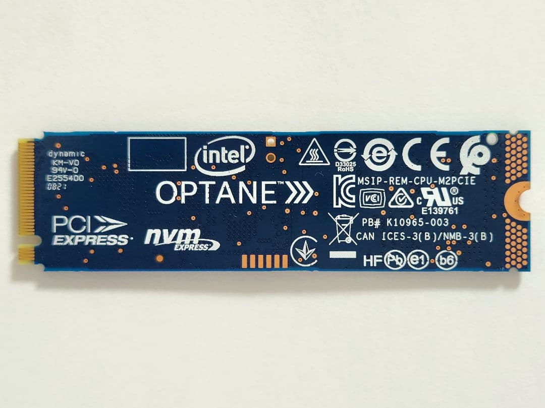 内蔵型SSD Intel H10 Optane 32GB + NVMe SSD 1024GB