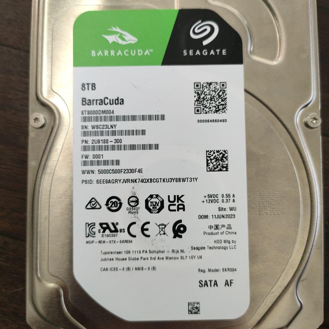 内蔵型ハードディスクドライブ Seagate HDD BARRACUDA 8TB