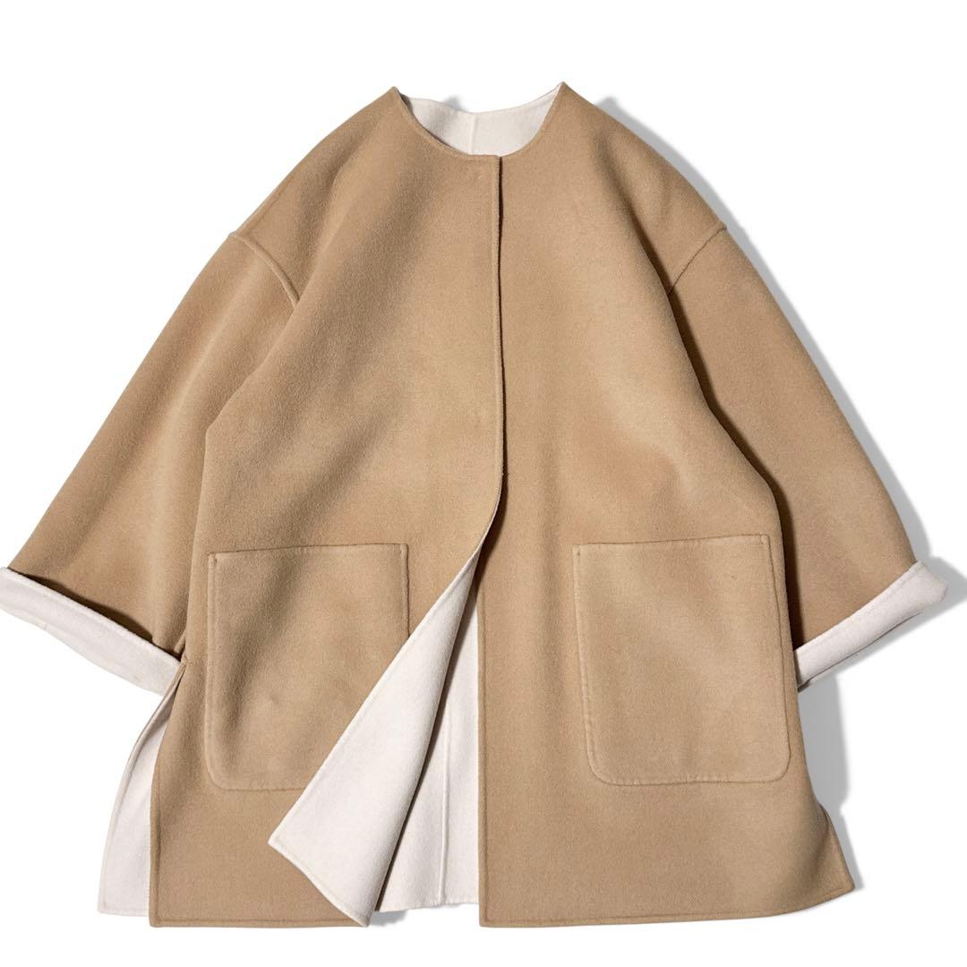 極美品✨️24AW　ユナイテッドアローズ　バイカラー リバー ミドルコート