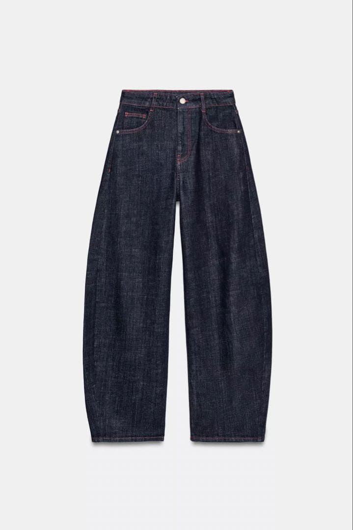 ZARA Z1975ハイウエストバレルフィットデニムパンツ　34